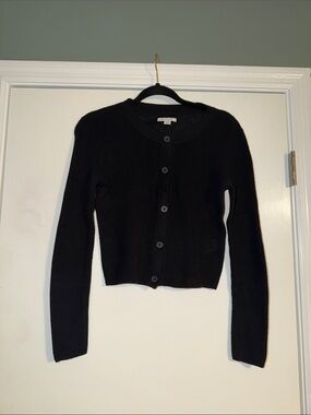 NWOT American Eagle Black Knitted Button Down Front Cardigan